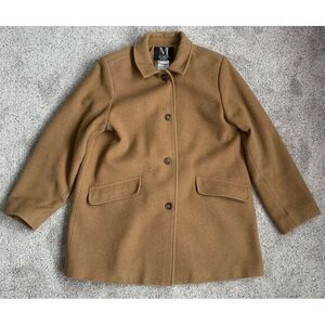 Mulberry Street LARGE Women's Single‎ Breasted Wool Blend Coat Jacket Pockets